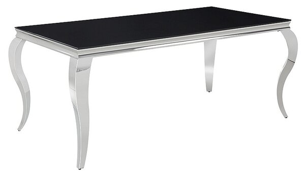 Tavolo da pranzo PREDRAG - 150x90, nero / cromo