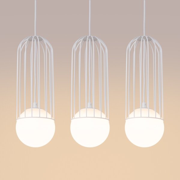 Sollux SL.1333 - Lampadario a sospensione con filo BRINA 3xG9/8W/230V bianco