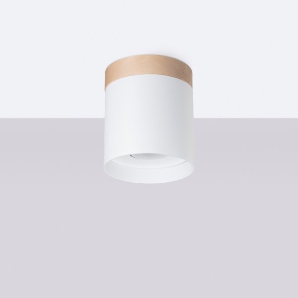 Sollux SL.1348 - Faretto RIF 1xGU10/10W/230V diametro 12 cm bianco