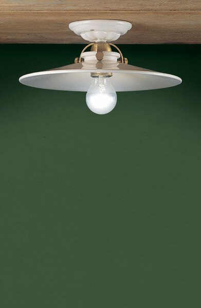 CLASSIC ASTI C104-02, Lampada a Soffitto Plafoniera in Ceramica, Ferroluce