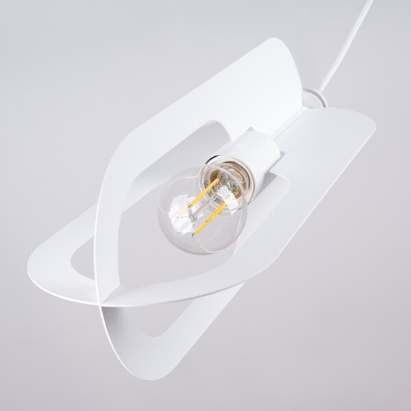 Sollux SL.1361 - Lampadario a sospensione con filo NICUS 3xE27/15W/230V bianco