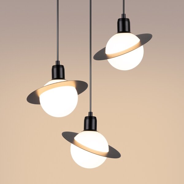 Sollux SL.1359 - Lampadario a sospensione con filo HYPERION 3xG9/8W/230V nero