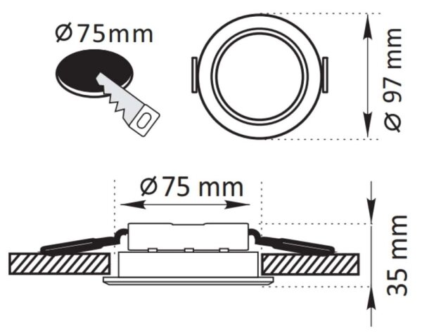 Luce LED da incasso ZOE LED/4,8W/230V bianco