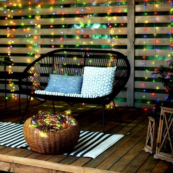 Solight 1V101-M- Catena luminosa LED per esterni 100 LED/8 funzioni IP44 13 m multicolore
