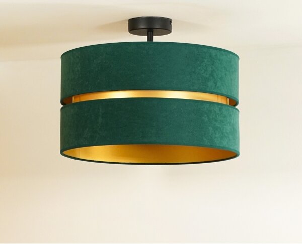Duolla - Lampadario a plafone DUO 1xE27/15W/230V diametro 40 cm verde/oro