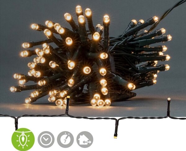 Nedis CLBO48 - catena LED 48xLED/7 modalità/3xAA 4,1m IP44 bianco caldo