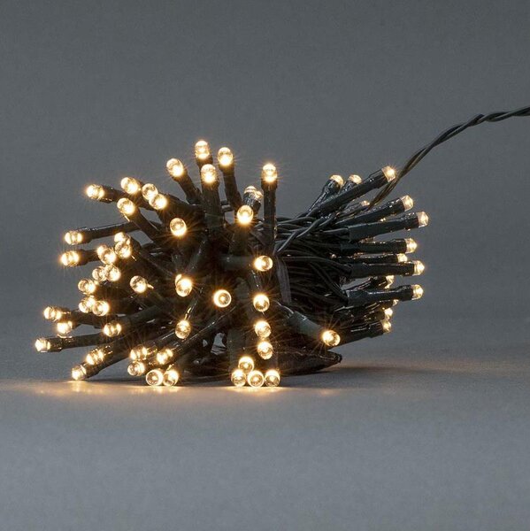 Nedis CLBO96 - Catena luminosa 96 LED/7 funzioni/3xAA 7,7 m IP44 bianco caldo