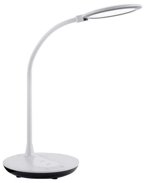Lampada da tavolo a LED bianca, dimmerabile, flessibile, ricarica wireless, H 53,5 cm