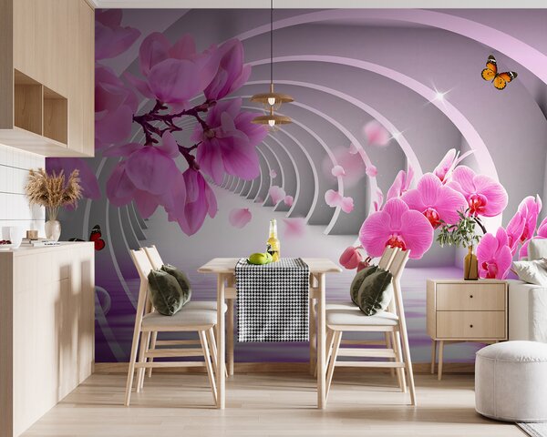 Carta da parati Fiore, acqua e petalo, Carta da parati 3D, Carta da parati Fiori 3D, u70606 : Uwalls.it