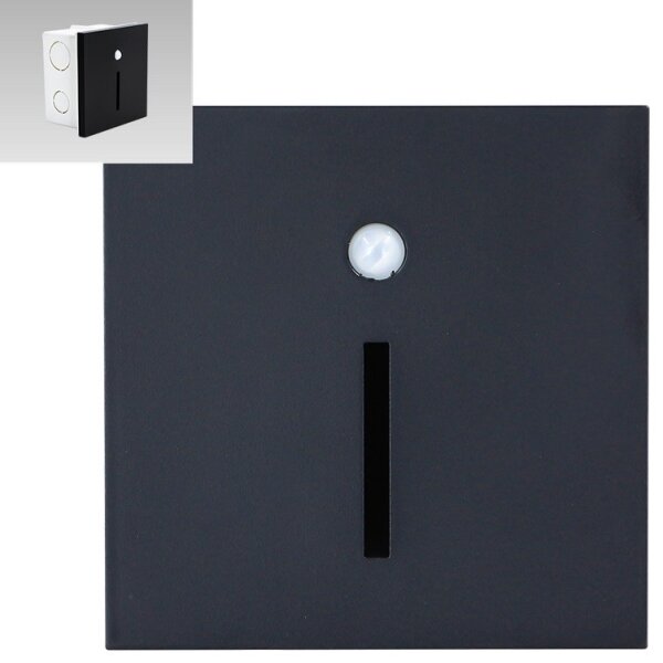 Emithor 70430 - Lampada LED per scale con sensore LINE LED/1W/230V nero