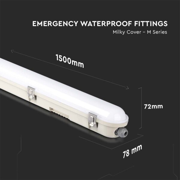 Lampada fluorescente tecnica LED EMERGENCY LED/48W/230V 6500K 150cm IP65