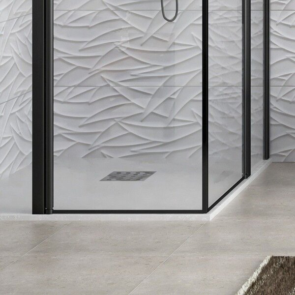 Kamalu box doccia nero 70x70 doppio battente | kpx1000n