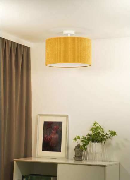 Duolla - Lampadario a plafone CORDUROY 1xE27/15W/230V diametro 40 cm giallo