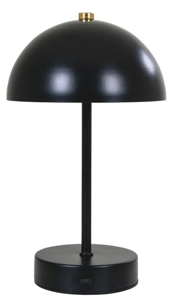 Lampada da tavolo a LED nero lucido (altezza 25 cm) Holt - House Nordic