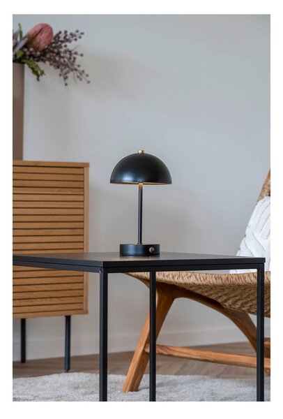 Lampada da tavolo a LED nero lucido (altezza 25 cm) Holt - House Nordic