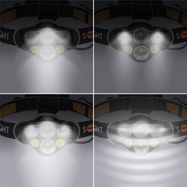 Solight WN35 - Lampada frontale LED ricaricabile LED/USB IP44