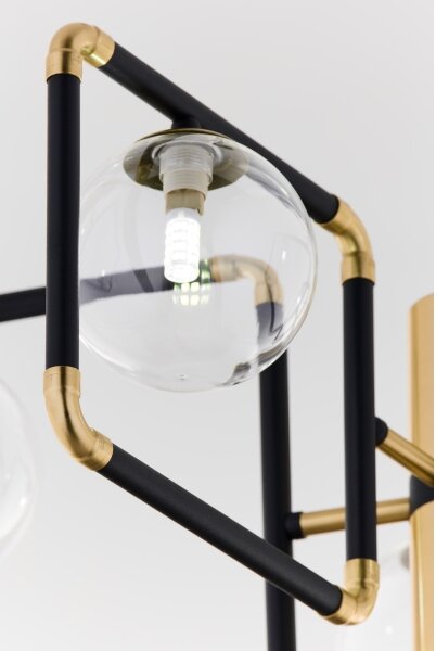 Jupiter 1985 - Lampadario a sospensione con supporto rigido IBRA 5xG9/10W/230V nero/oro