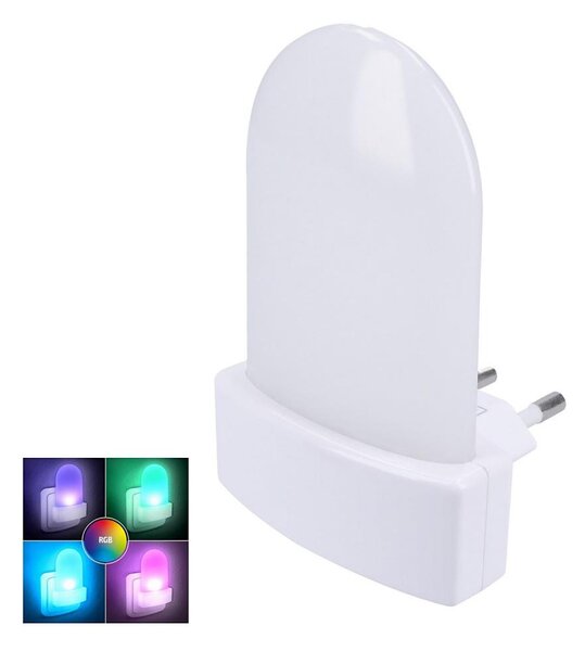 Solight WL910 - Lampada di orientamento LED RGB con sensore LED/0,5W/230V