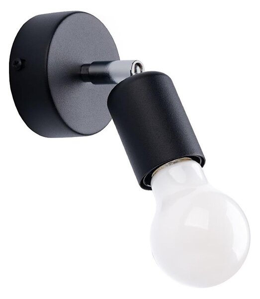 Sollux SL.1120 - Lampada da parete FORNES 1xE27/60W/230V nero