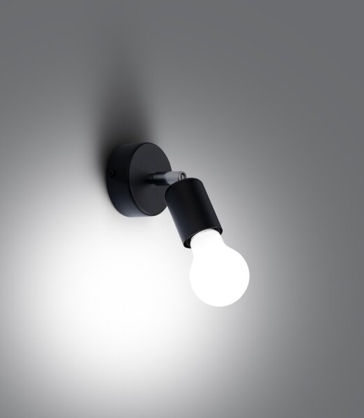 Sollux SL.1120 - Lampada da parete FORNES 1xE27/60W/230V nero