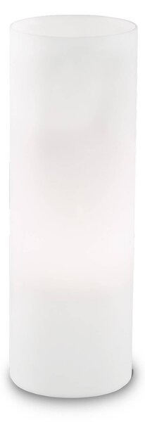 Ideallux Lampada da tavolo Edo di vetro bianco, alta 35 cm