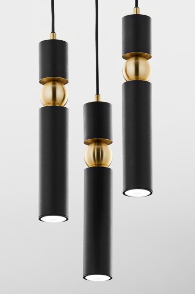 Jupiter 2013 - Lampadario a sospensione con filo ALAS 3xGU10/10W/230V nero/oro