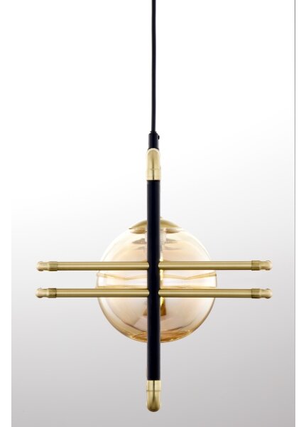 Jupiter 2027 - Lampadario a sospensione con filo FIORI 3xG9/10W/230V nero/oro/beige