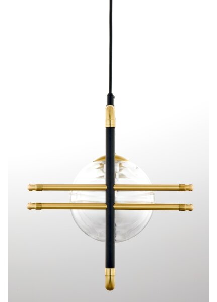 Jupiter 2030 - Lampadario a sospensione con filo FIORI 3xG9/10W/230V nero/oro/limpido