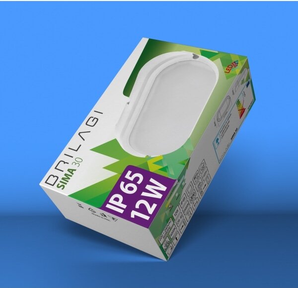 Brilagi - Plafoniera LED industriale SIMA LED/12W/230V IP65 bianco