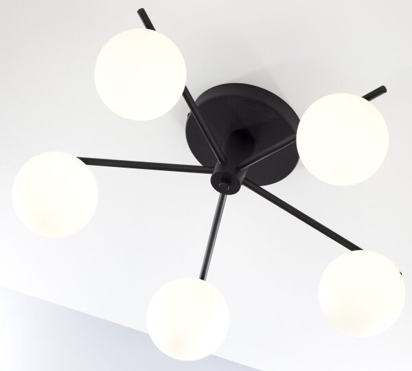 Jupiter 2049 - Lampadario a soffitto PRATO 5xG9/14W/230V nero/bianco