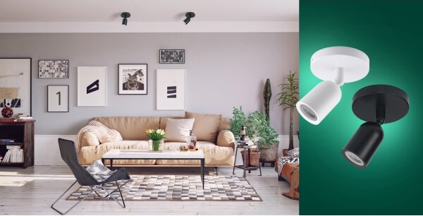 Faretto SOLIS 1xGU10/6W/230V bianco