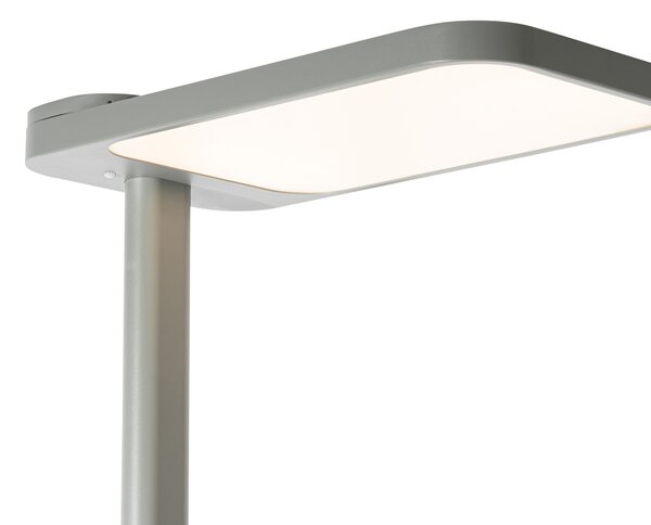 Lampada da terra a luce diurna grigia quadrata con LED e dimmer - Guzo
