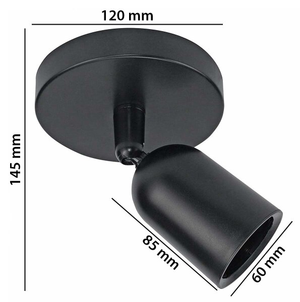 Faretto SOLIS 1xGU10/6W/230V nero
