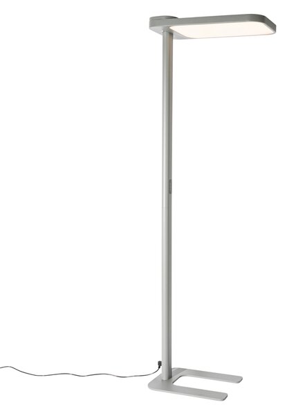 Lampada da terra a luce diurna grigia quadrata con LED e dimmer - Guzo