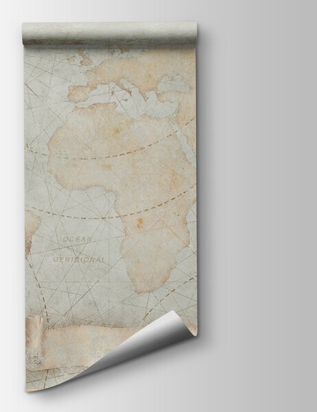 Carta da parati Mappa del mondo, Carta da parati mappe del mondo, Carta da parati popolare, u71325 - Tapeko.it