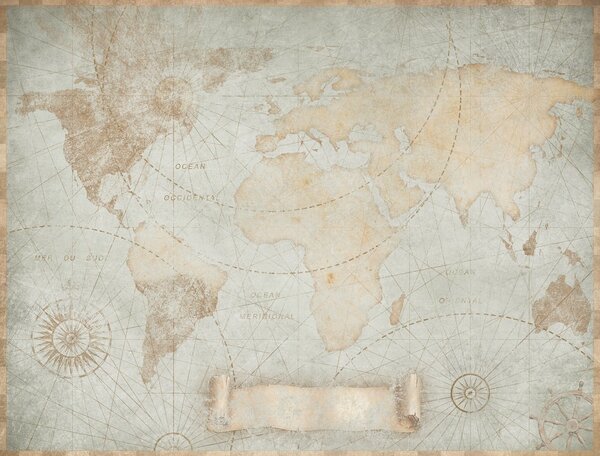 Carta da parati Mappa del mondo, Carta da parati mappe del mondo, Carta da parati popolare, u71325 - Tapeko.it