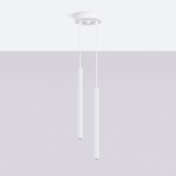 Sollux SL.1866 - Lampadario sospeso ARCHE 2xG9/8W/230V bianco