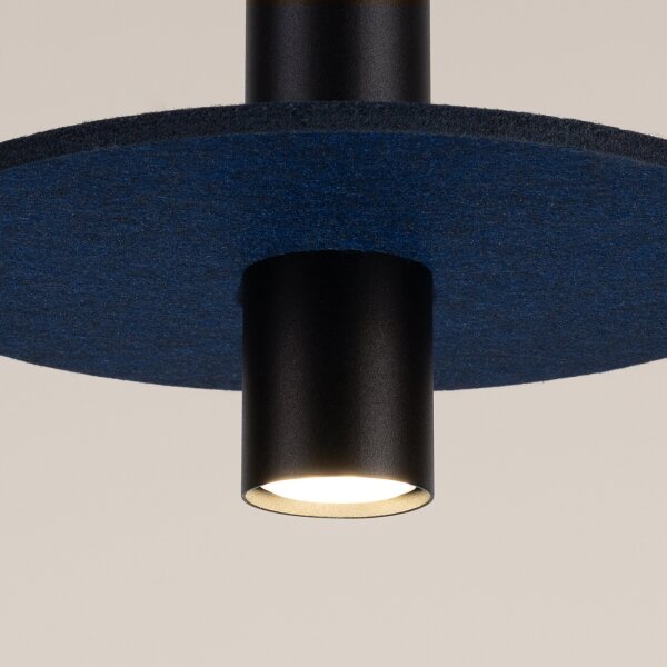 Sollux SL.1884 - Lampada a sospensione a cavo PELTA 1xGU10/10W/230V nero/blu