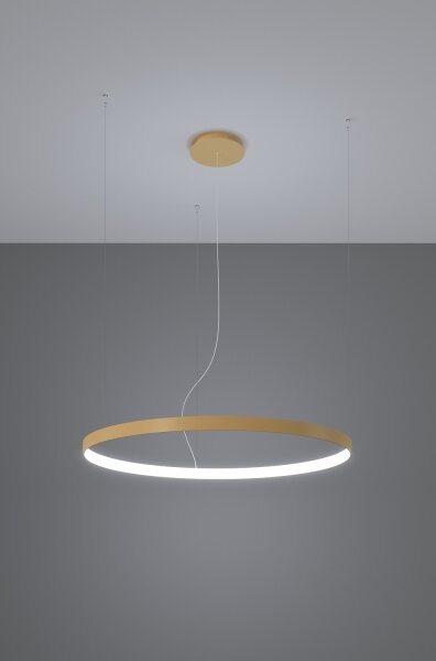 Thoro TH.217 - Lampadario LED a sospensione con filo RIO LED/30W/230V CRI95 4000K diametro 55 cm oro