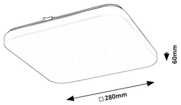 Rabalux 71107 - Plafoniera LED VENDEL 12W 230V 3000K 28x28 cm