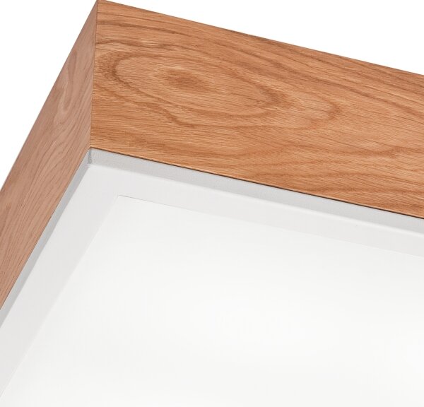 Plafoniera OAK SQUARE 4xE27/15W/230V 39x39 cm quercia/bianco