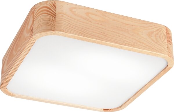 Plafoniera NATURAL SQUARE 2xE27/15W/230V 35x35 cm pino