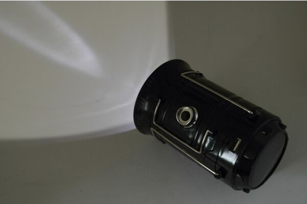 LED Lampada solare portatile LED/1200mAh nera