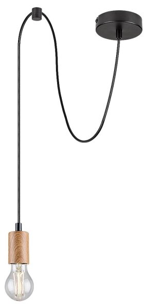 Rabalux 72071 - Lampadario a cavo DOLLIEN 1xE27/60W/230V faggio