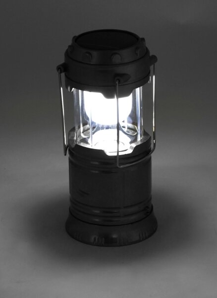 LED Lampada solare portatile LED/1200mAh nera