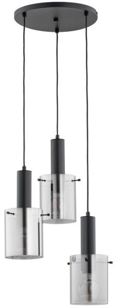 Lampadario a sospensione con filo CELIA 3xE27/60W/230V nero