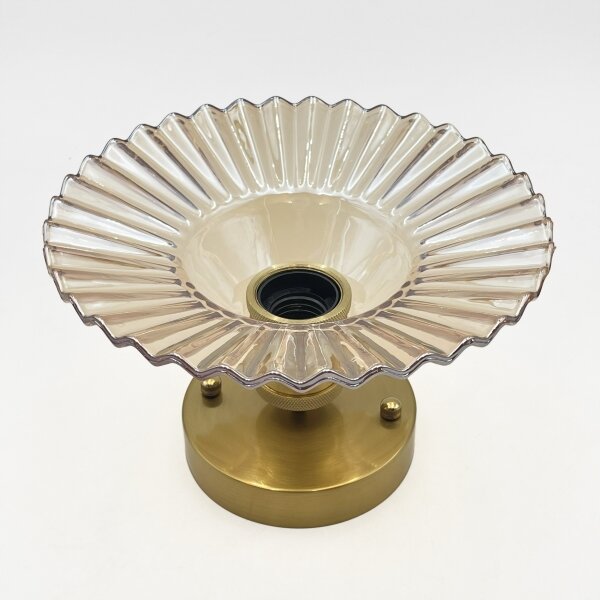 Plafoniera TRISH 1xE27/15W/230V oro/beige fumé
