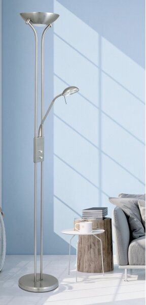 Brilagi - Lampada da terra dimmerabile SCARLETT 1xR7s/230W/230V+1xG9/40W cromo opaco