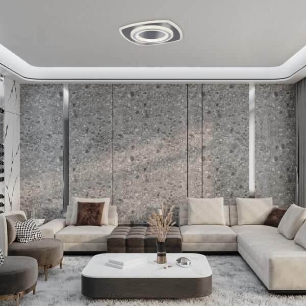 Rabalux 71318 - Lampada da soffitto LED dimmerabile TANELI 60W/230V 3000/4000/6000K cromo + telecomando