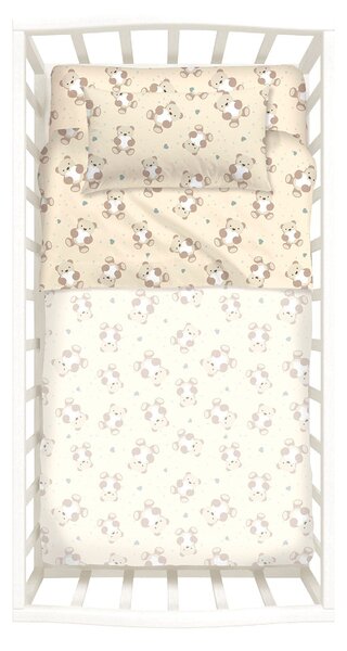 Lenzuola Orsacchiotti Baby Naturale in Cotone Caleffi